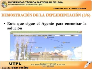 Ruta que sigue el Agente para encontrar la solución   