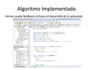 Algoritmo ImplementadoPara utilizar la aplicación se seleccionan los síntomas y luego Resultado