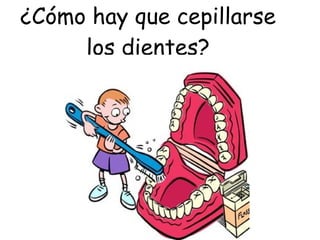 ¿Cómo hay que cepillarse los dientes? 