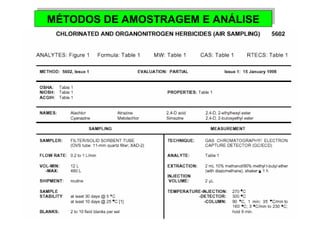 MÉTODOS MÉTODOS DDEE AAMMOOSSTTRRAAGGEEMM EE AANNÁÁLLIISSEE 
 