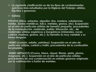 Agentes físicos y químicos 