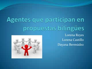 Lorena Reyes
Lorena Castillo
Dayana Bermúdez
 