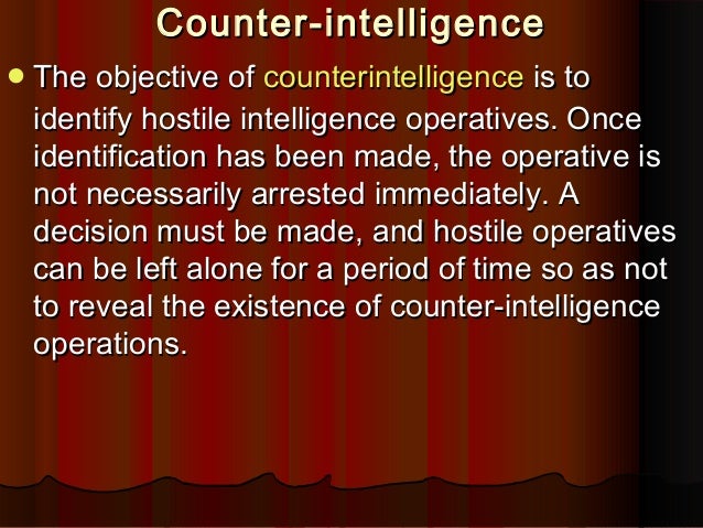 counter intelligence agent
