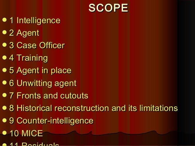 counter intelligence agent