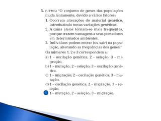 A genética das populações