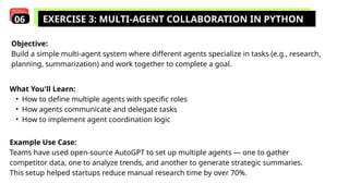 Agentic AI presentation with Python Exercises | PPTX