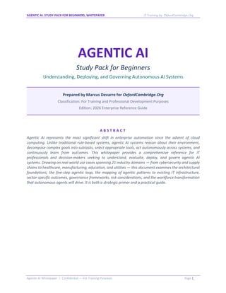Agentic AI: Comprehensive Beginner's Guide to Autonomous Enterprise ...