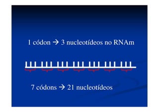 TranscriçãoTranscrição
 Processo pelo qual uma molécula de RNA éProcesso pelo qual uma molécula de RNA é
produzida usando como molde o DNA.produzida usando como molde o DNA.
 