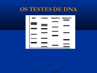 OS TESTES DE DNAOS TESTES DE DNA
 