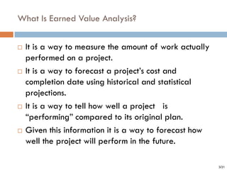 A gentle introduction to earned value management systems (neutral) | PPT