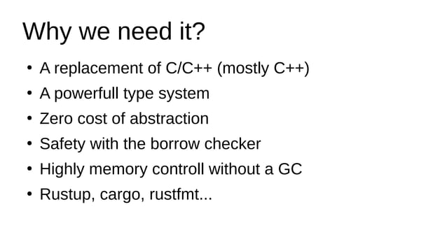 The Rust Programming Language | PPT