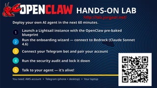 OpenClaw on AWS | Build and Run Your Own AI Agent on AWS for ~$1/Day in ...