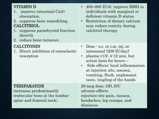 Agents affecting mineral ion homeostasis and bone turnover | PPTX