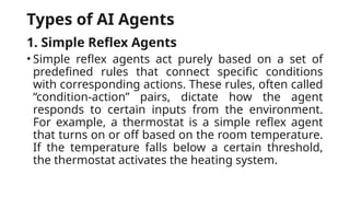Specific Agent Examples Agents in AI detailed explanations and types | PPTX