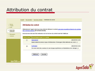 Attribution du contrat 
