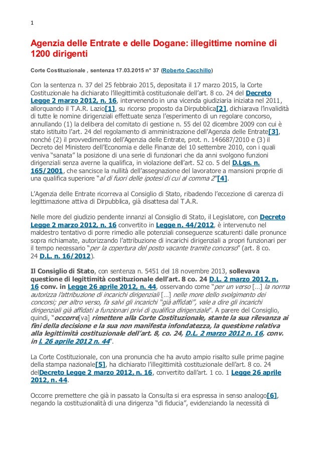 Agenzia Entrate Illegittime Nomine Di 1200 Dirigenti