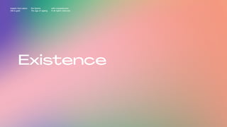 Existence
Impact Hub Lisbon
Old is gold
Rui Quinta
The age of ageing
with-company.com
® all rights reserved
 