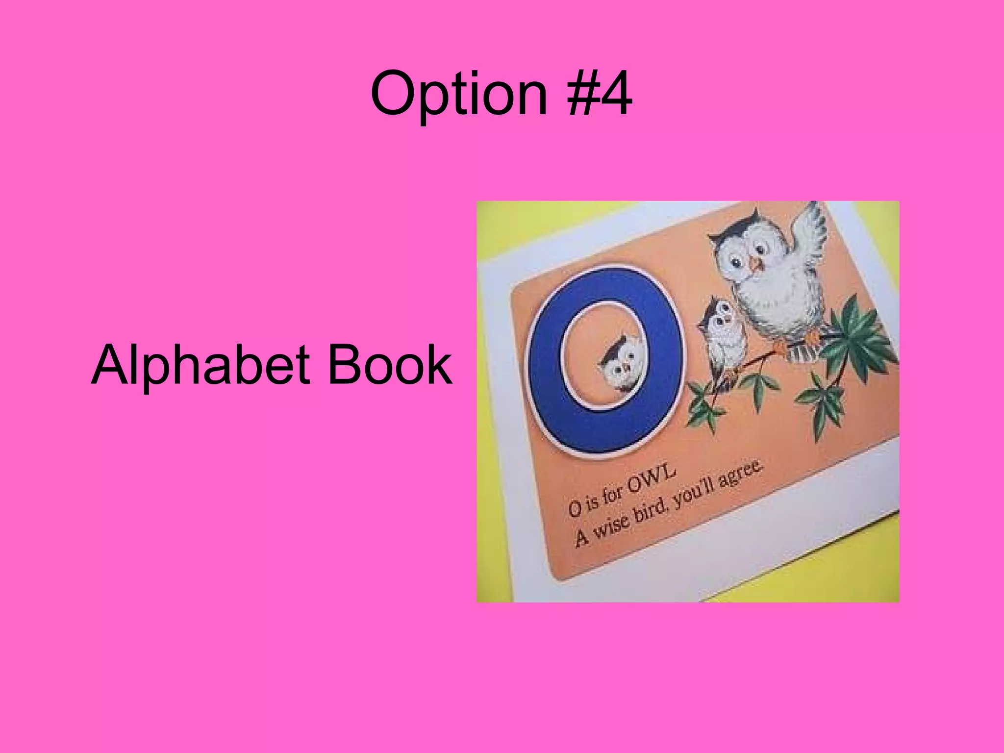 Option #4 Alphabet Book