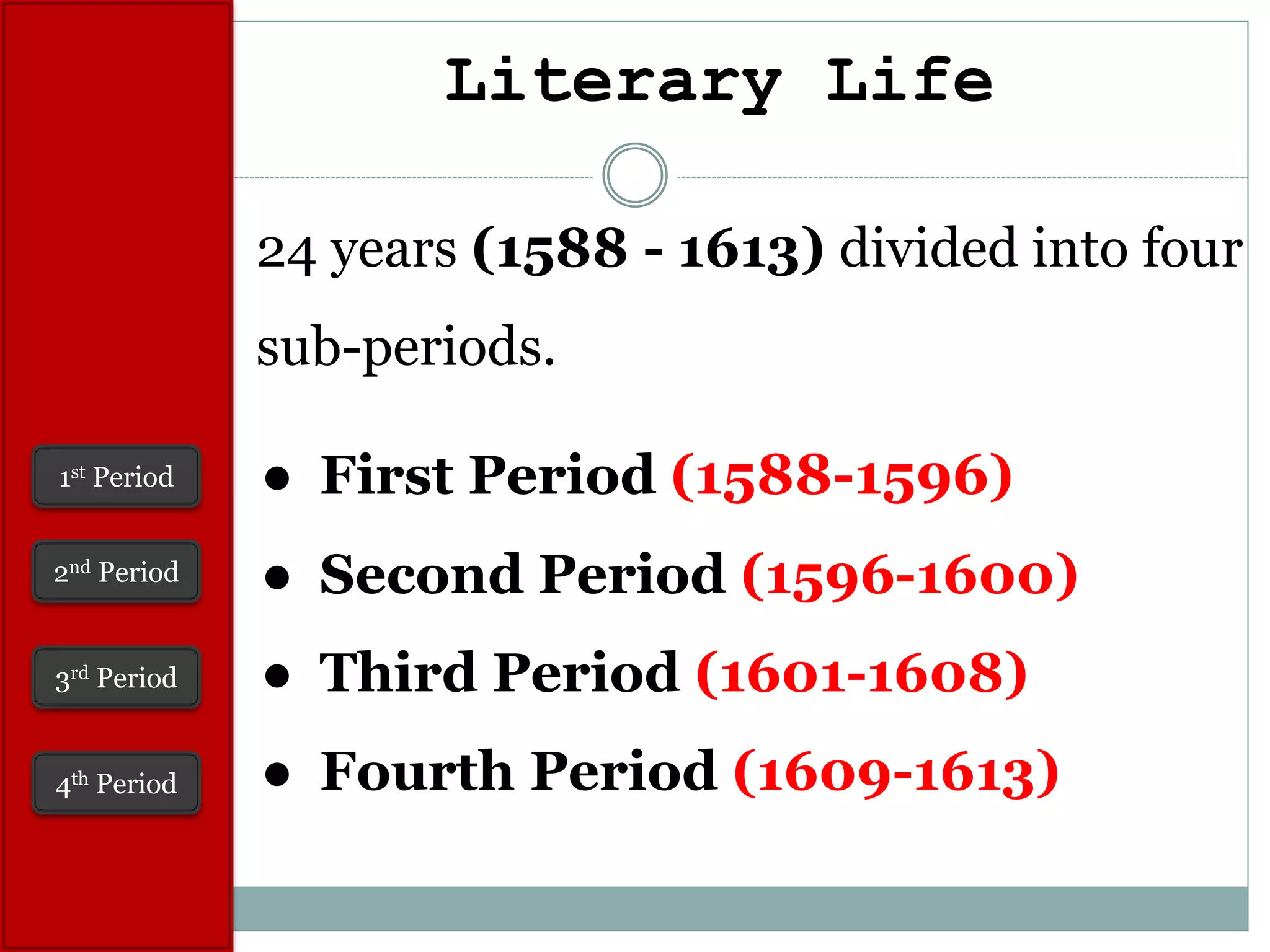 The Age of Shakespeare