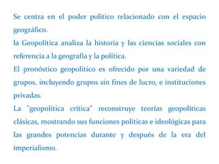 A geopolitica generalidades | PPT