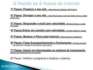 8º Passo: Verificar o progresso e duplicar o sistema.UniMultiplicar