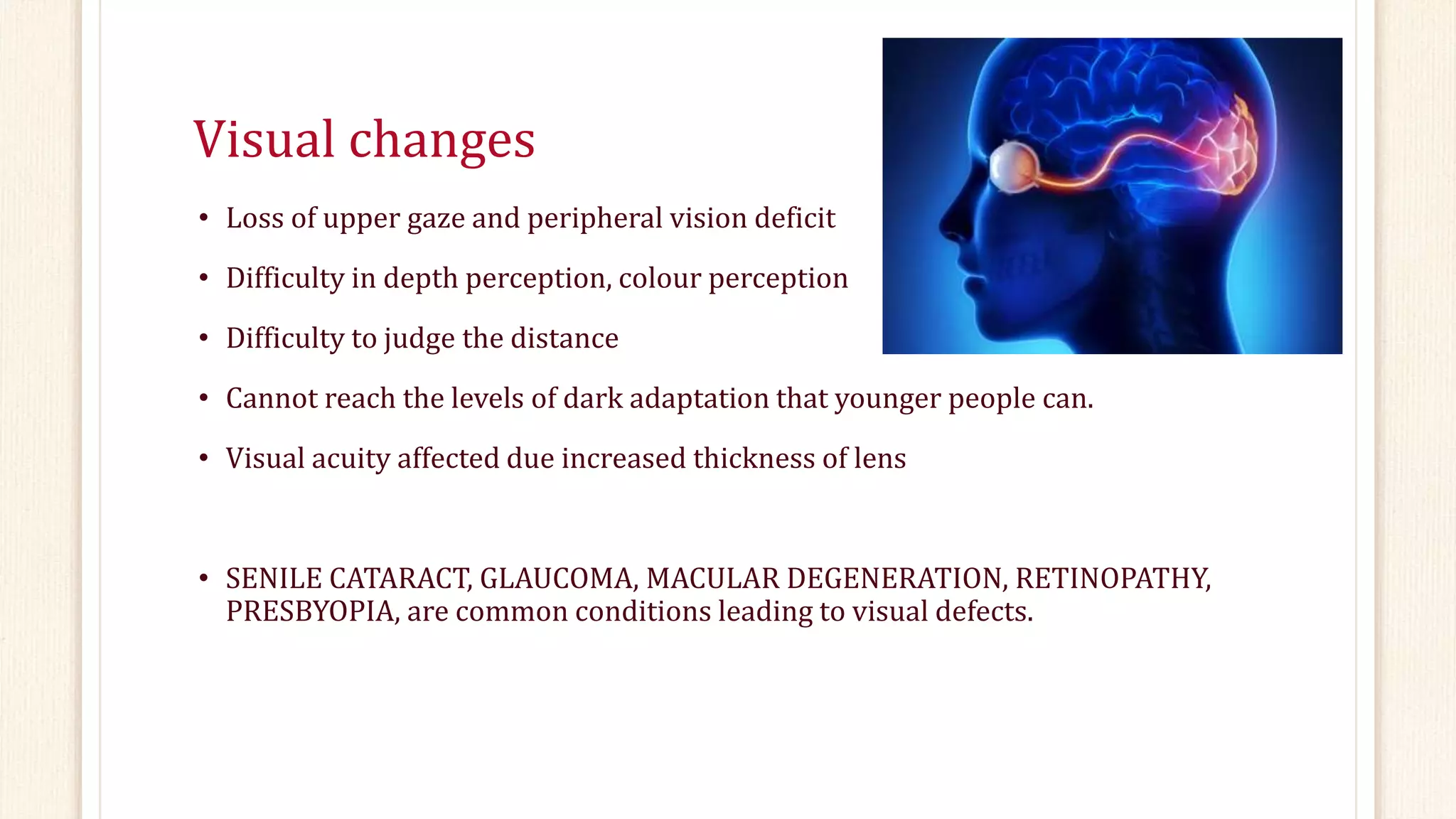 Age related changes in nervous system | PPTX