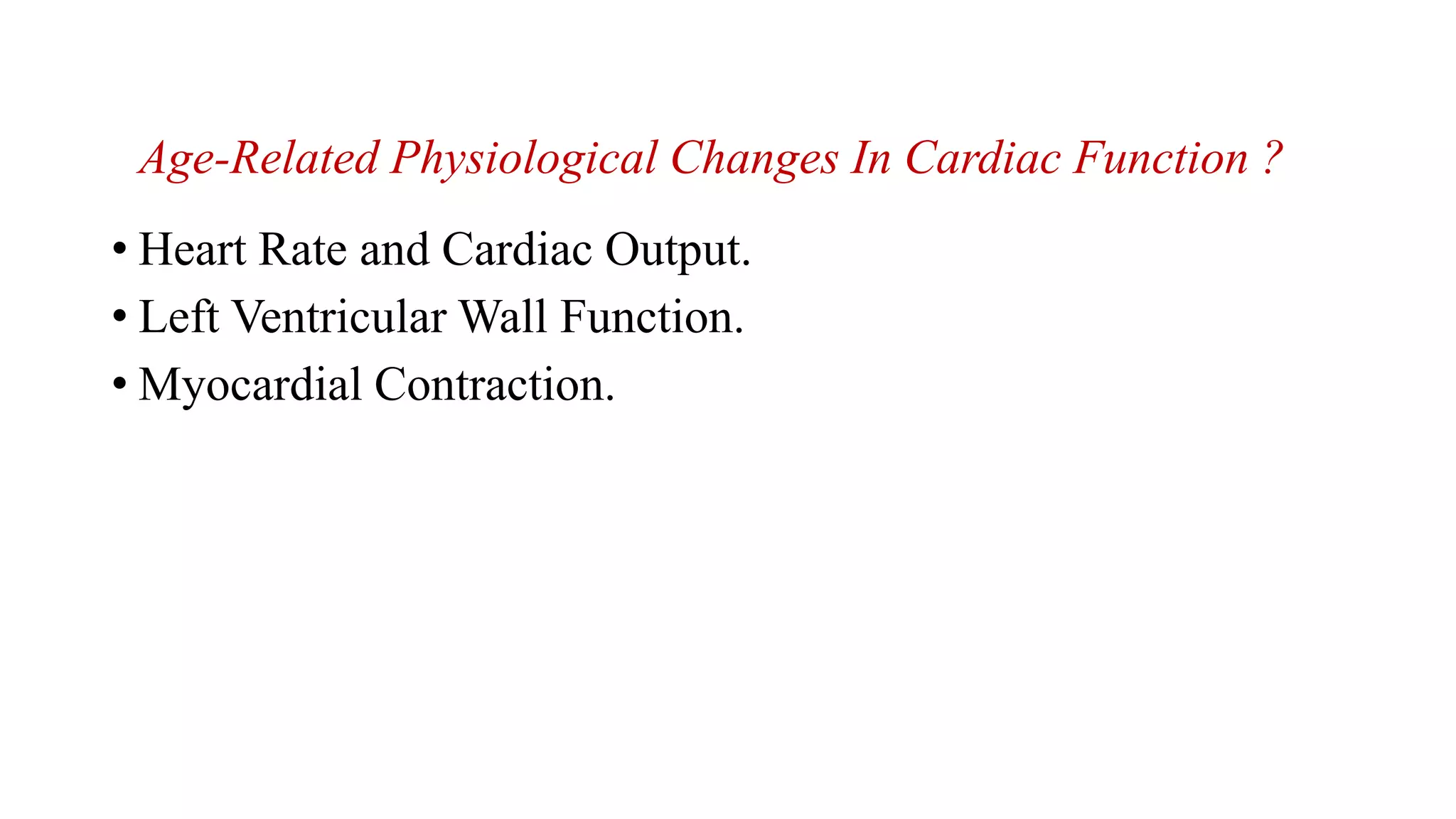 Age related changes in cvs and respiratory system | PPTX