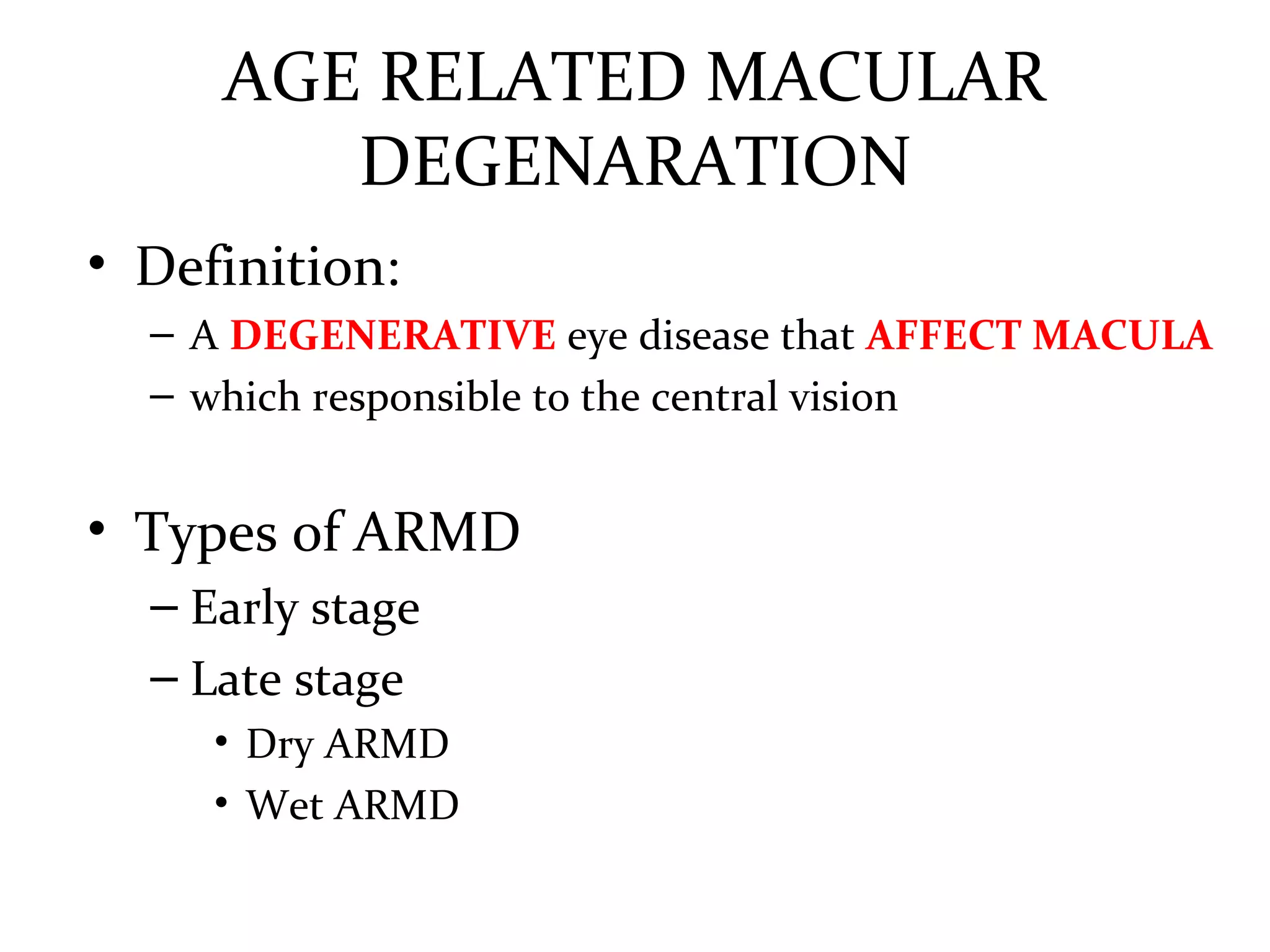 Age related macular degeneration from Optometrist Point of View | PPT