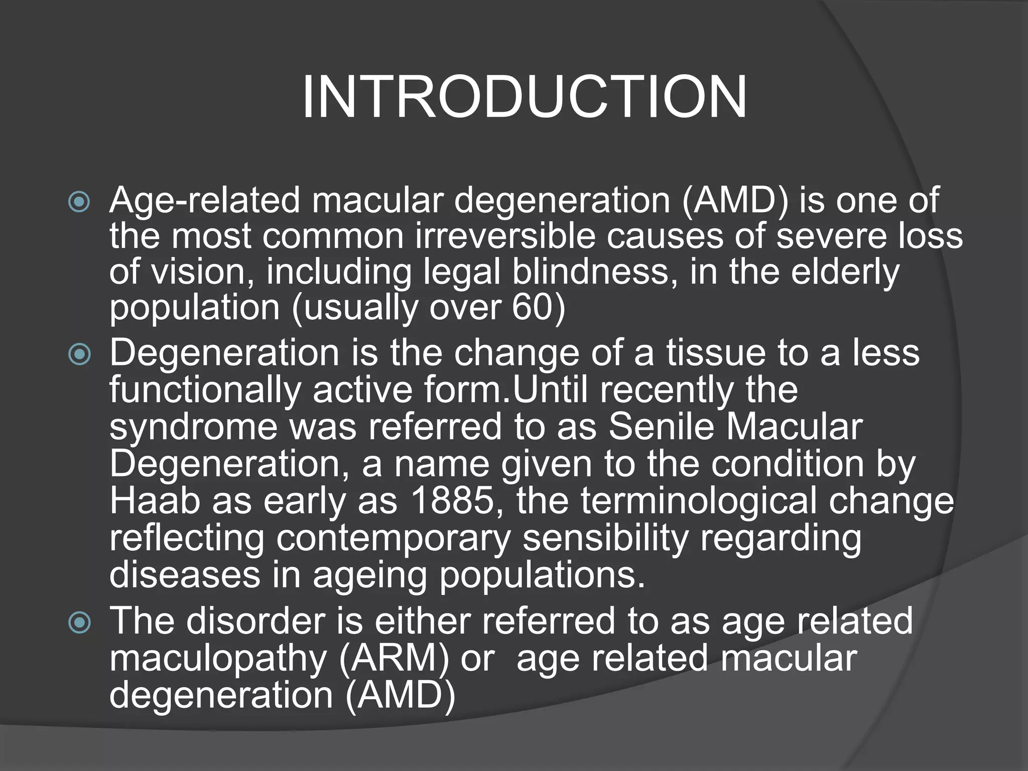 Age related macular degeneration ( | PPTX