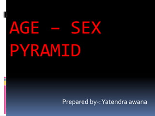 AGE – SEX
PYRAMID
Prepared by-:Yatendra awana
 