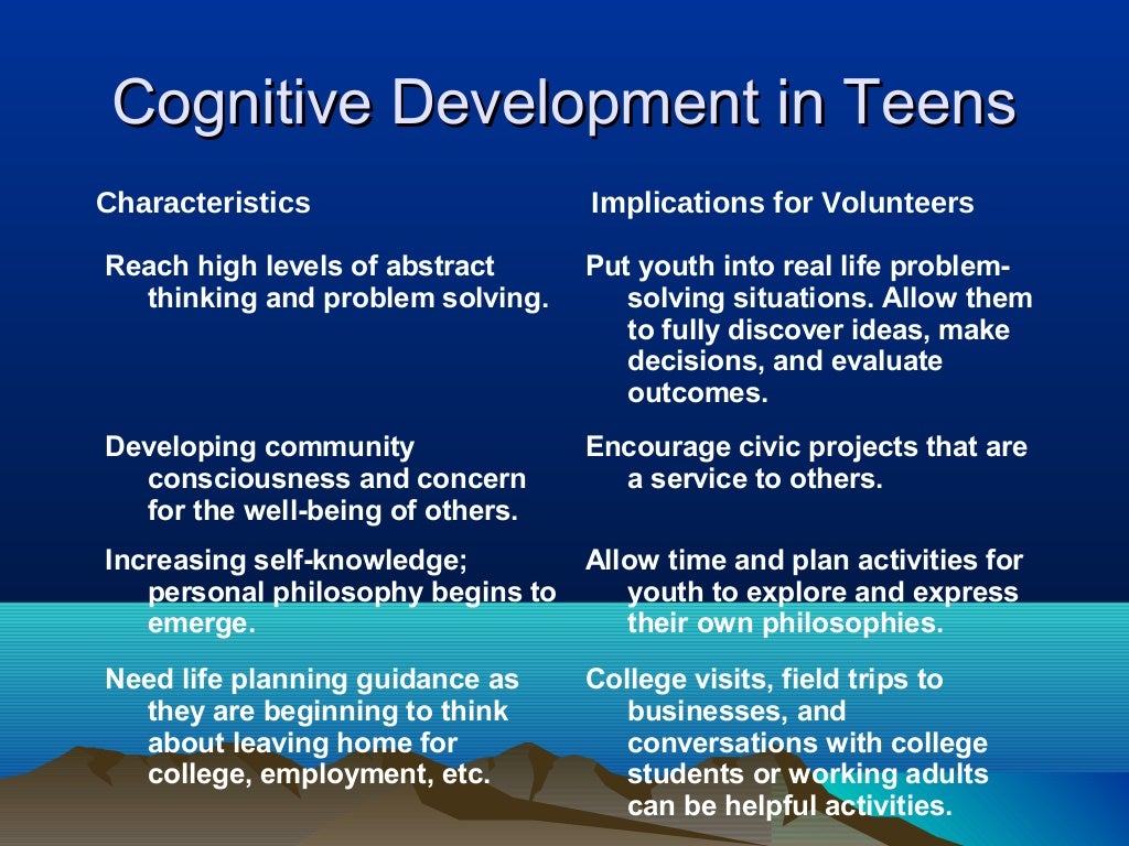 intellectual development in adolescence problem solving