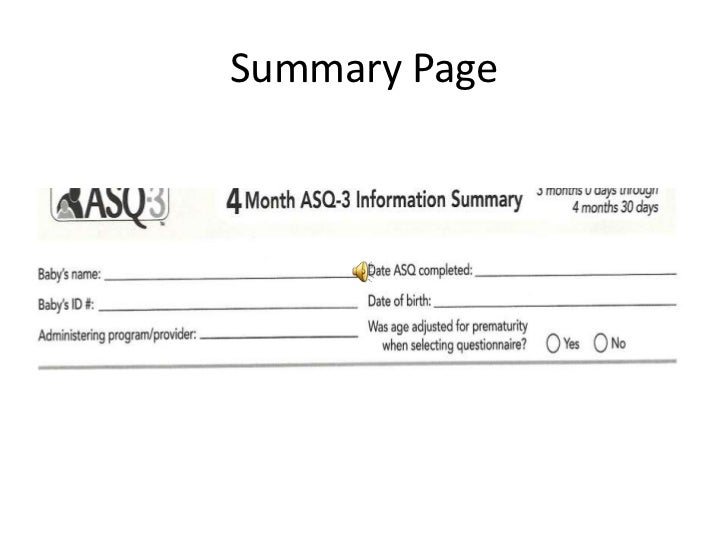 Ages And Stages 12 Month Questionnaire
