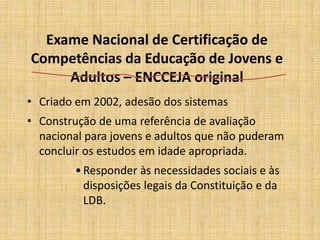 Exame Nacional de Ensino Médio  ENEM- originalPRINCIPAIS RESULTADOSAusência do domínio da leitura compreensiva é principal causa do baixo desempenho.