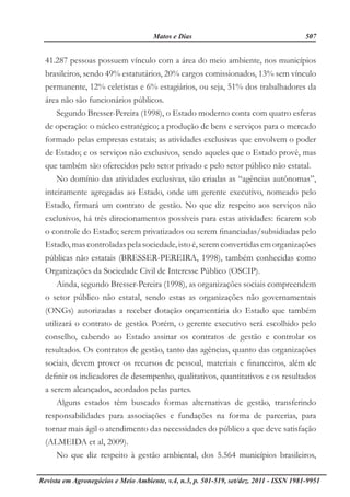 Matos e Dias (2011) A gestão de resíduos sólidos e a formação de consórcios intermunicipais