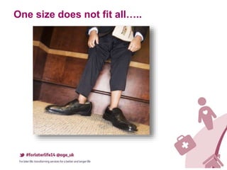One size does not fit all…..
 