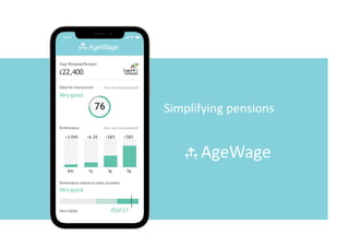 Simplifying pensions76
Performance
+3.04% +6.3%
5y
How was thiscalculated?
How was thiscalculated?
+28% +58%
Value for moneyscore
Very good
#2of21
6m 1y 3y
Performance relativeto other providers
Very good
View fulllist
AgeWage
AgeWage
Your PersonalPension
£22,400
 