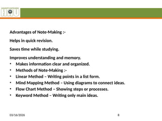 Enhancing Communication: Listening, Note-Taking, and Writing Skills for ...