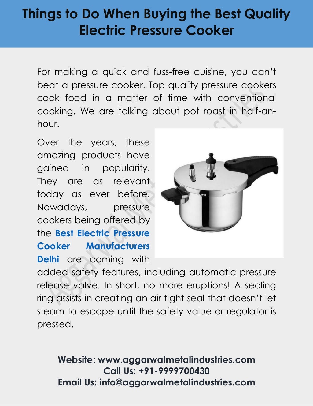 Aggarwal Metal Industries The Best Electrical Home Appliances