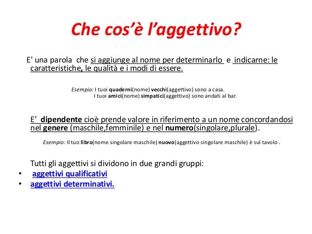 Aggettivi