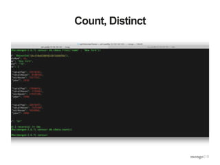 Count, Distinct
 