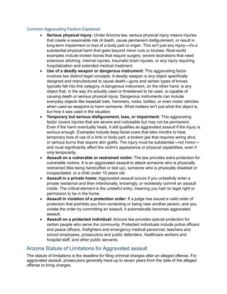 Aggravated Assault ARS Aggravated Assault ARS | PDF