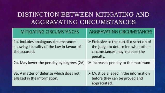 aggravating circumstances