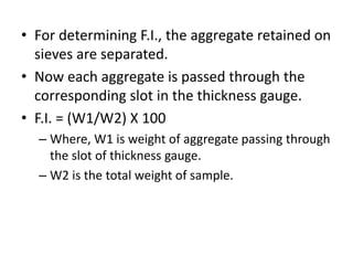 Aggregate - coarse aggregates, testing & limits | PPTX