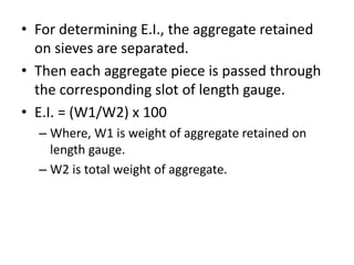 Aggregate - coarse aggregates, testing & limits | PPTX