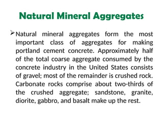 This chapter covers lesson of concrete & Admixture, its application ...