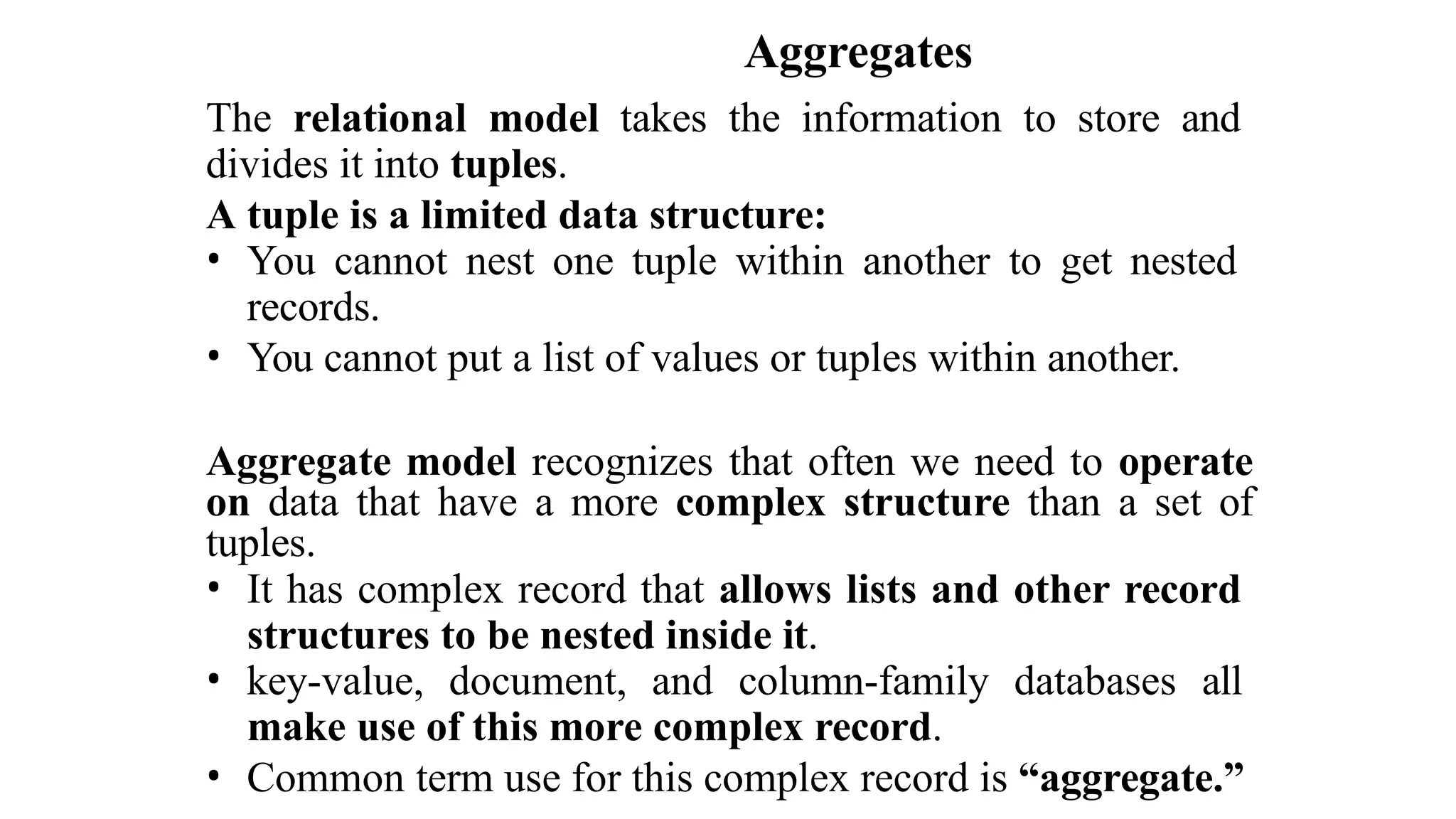 Aggregate Data Models.pptxszfsfsfsafsafsafasf | PPTX