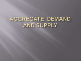 Aggregate  demand and supply