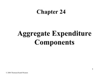 Aggregate Expenditure Components ,[object Object],© 2006 Thomson/South-Western 