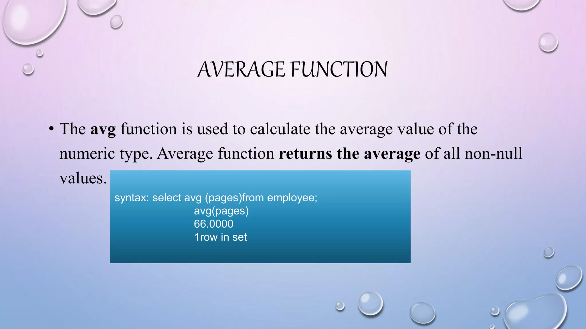 AGGREGATE FUNCTION.pptx