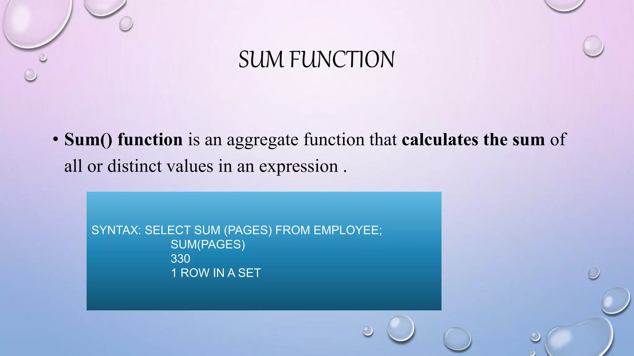 AGGREGATE FUNCTION.pptx